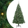 vidaXL Albero di Natale artificiale con 300 LED Verde 240 cm