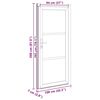 vidaXL Porta Frontale Bianco 108 x 208 cm PVC