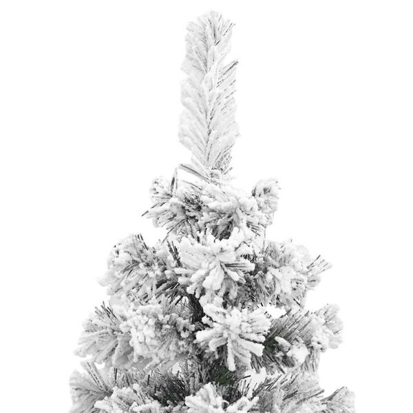 vidaXL Albero di Natale Artificiale con Neve Fioccata Verde 240 cm PVC