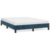 vidaXL Giroletto senza Materasso Blu Scuro 140x190 cm in Velluto