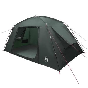 vidaXL Tenda Capanna Verde militare 400 x 210 x 180 cm Poliestere