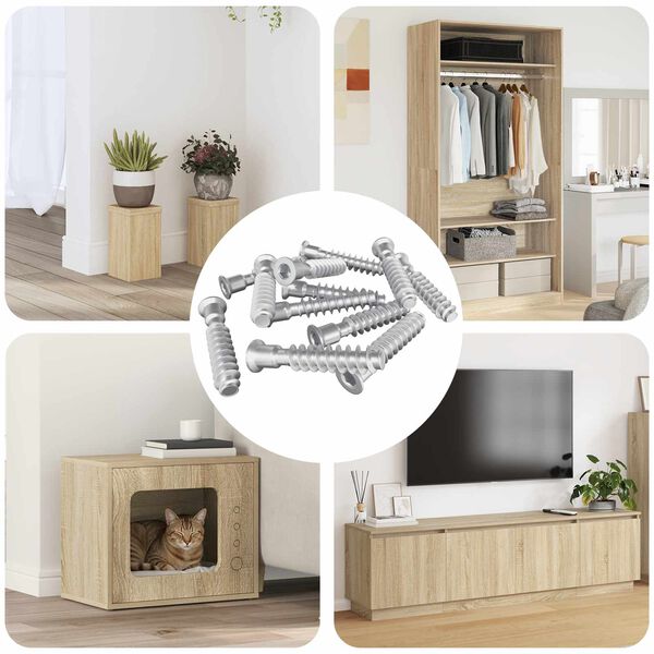 vidaXL Vite a testa cilindrica 2900 pcs Argento Acciaio