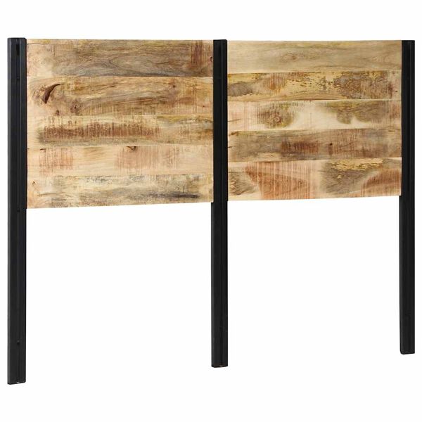vidaXL Testiera 140 cm in Legno Massello di Mango e Ferro
