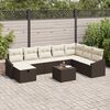 vidaXL Set Divano da Giardino 9 pcs Marrone 55 x 62 x 69 cm
