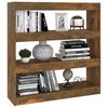 vidaXL Libreria/Divisorio Rovere Fumo 100x30x103 cm