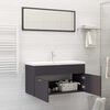 vidaXL Set Mobili da Bagno Grigio in Truciolato