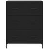 vidaXL Credenza Nera 69,5x34x180 cm in Legno Multistrato