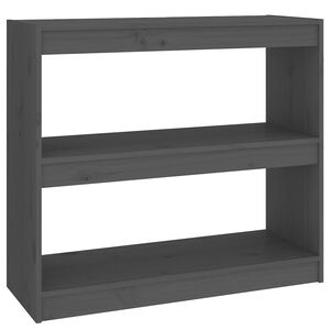 vidaXL Libreria/Divisorio Grigio 80x30x71,5 cm Legno Massello di Pino