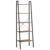 vidaXL Scaffale Autoportante 5 Ripiani Marrone Scuro Nero 56x35x174 cm