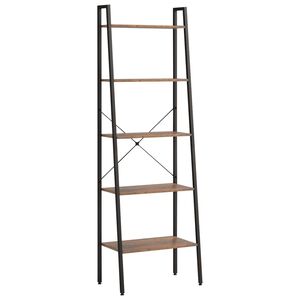 vidaXL Scaffale Autoportante 5 Ripiani Marrone Scuro Nero 56x35x174 cm