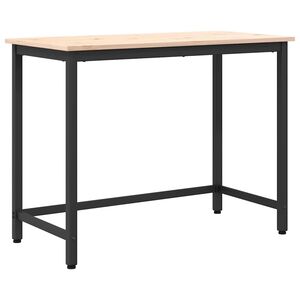 vidaXL tavolo Naturale 100 x 50 x 77 cm Legno ingegnerizzato e acciaio