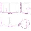 vidaXL Gambe per Tavolino da Caffè a Forma di T 2 pz Nere 50x25x(30-31) cm Acciaio