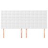 vidaXL Testiera Bianca 160x5x118/128 cm in Similpelle