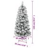 vidaXL Albero Natale Artificiale Incernierato con Neve Fioccata 150 cm