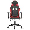 vidaXL Sedia da Gaming Massaggiante Rosso e Nero in Similpelle