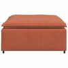 vidaXL Modulo Poggiapiedi Divano Modulare Rosso Arancione 100x100x48cm