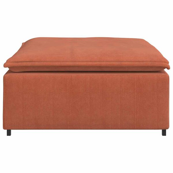 vidaXL Modulo Poggiapiedi Divano Modulare Rosso Arancione 100x100x48cm