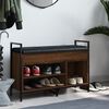 vidaXL Panca Porta Scarpe Rovere Marrone 85,5x32x57,5 cm