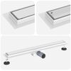 vidaXL Drenaggio doccia 2 in 1 Argento 70 cm Acciaio Inox 304