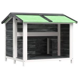 vidaXL Cuccia per Cani Grigia 96x87x80,5 cm in Legno Massello di Pino