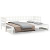vidaXL Dormeuse Estraibile Bianca 2x(90x190) cm Legno Massello di Pino