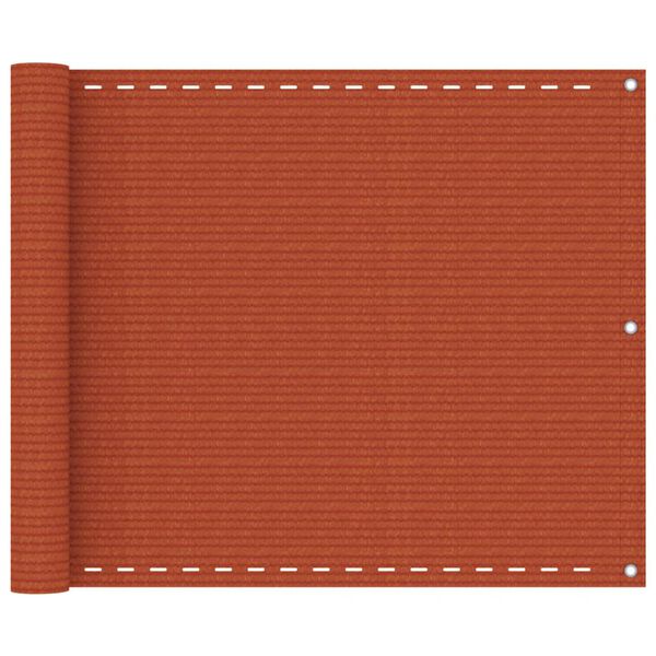 vidaXL Paravento da Balcone Arancione 75x600 cm in HDPE