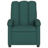 vidaXL Poltrona Reclinabile in Tessuto Verde Scuro