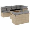 vidaXL Set Divano da Giardino 8 pz con Cuscini Beige in Polyrattan