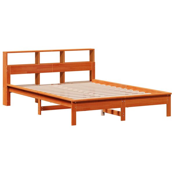 vidaXL Letto senza Materasso Marrone Cera 135x190 cm in Legno di Pino