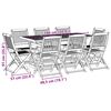 vidaXL Set da Pranzo da Giardino 9pz 180x90x75cm Legno Massello Acacia