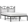 vidaXL Giroletto con Testiera in Metallo Nero 120x190 cm