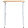vidaXL Banco da Lavoro 80x60x(71,5-98) cm Legno Massello Rovere