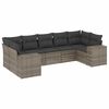 vidaXL Set Divani da Giardino 7 pz con Cuscini Grigio in Polyrattan