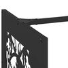 vidaXL Rastrelliera per Legna da Ardere Nera 40x40x40 cm