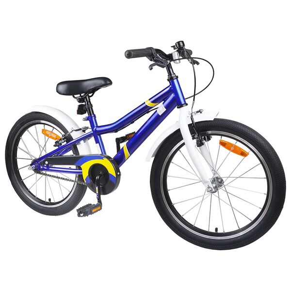 vidaXL Bicicletta per Bambini 24 Pollici per 8-12 anni Blu e bianco