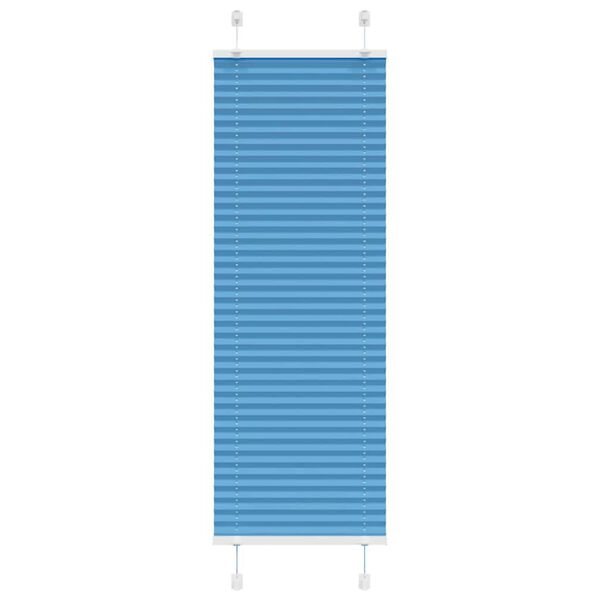 vidaXL Tenda Plissettata Blu 50x150 cm Larghezza Tessuto 49,4 cm