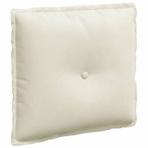 vidaXL Cuscino per Schiena Crema 50 x 45 cm Tessuto in Cords