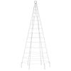 vidaXL Albero di Natale a LED su Pennone 200 LED Bianco Freddo 180 cm