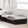 vidaXL Struttura letto con contenitore Rovere Nero 90 x 190 cm