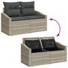 vidaXL Set Divano da Giardino 9 pcs Grigio chiaro polyrattan