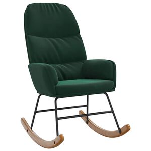 vidaXL Sedia da Pranzo Verde Scuro in Velluto