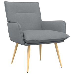 vidaXL Poltrona Grigio Chiaro Tessuto