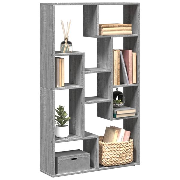 vidaXL Libreria Grigio Sonoma 72x20x120,5 cm in Truciolato