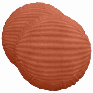vidaXL Cuscini per Seduta 2 pz Tessuto in Cords Rosso Arancio