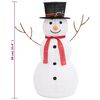 vidaXL Figura Natalizia Pupazzo di Neve a LED Tessuto Pregiato 90 cm