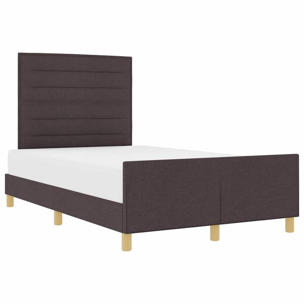 vidaXL Struttura del letto Marrone scuro 140 x 190 cm Tessuto