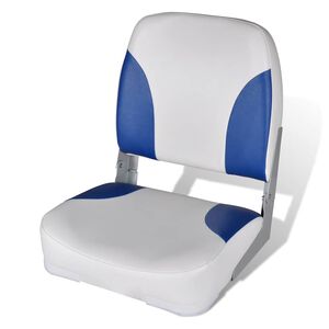 vidaXL Sedile per Barca con Schienale Pieghevole e Cuscino 41x36x48 cm