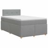 vidaXL Letto box spring con materasso Grigio Chiaro 120 x 200 cm