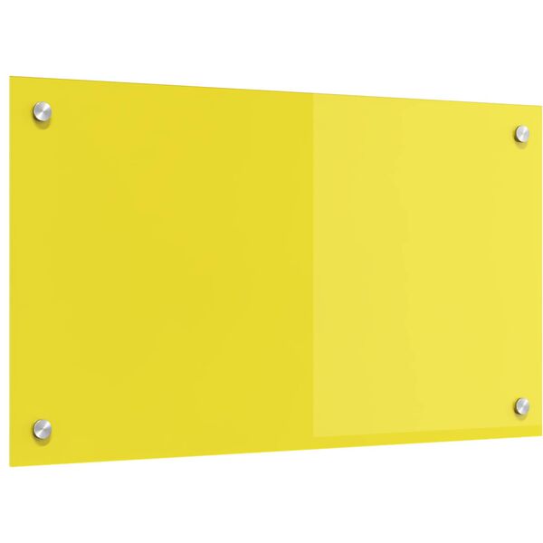 vidaXL Rivestimento da Cucina Giallo 70 x 40 x 0,6 cm vetro temperato