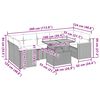 vidaXL Set Divano da Giardino 8pz con Cuscini Grigio Polyrattan Acacia